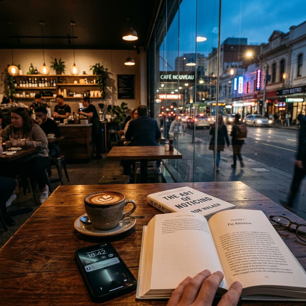 Realistic cafe environment